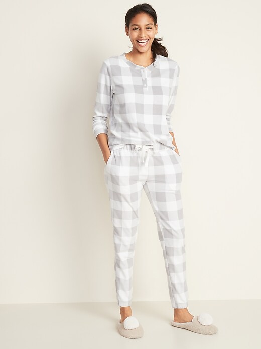 Image number 1 showing, Micro Performance Fleece Pajama Set for Women