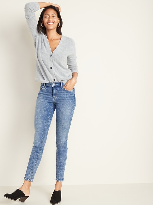 Image number 3 showing, Mid-Rise Built-In Warm Rockstar Jeans for Women