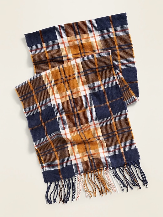 View large product image 1 of 1. Patterned Flannel Scarf
