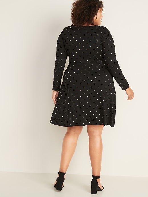 Image number 2 showing, Fit & Flare Plus-Size Ponte-Knit Dress