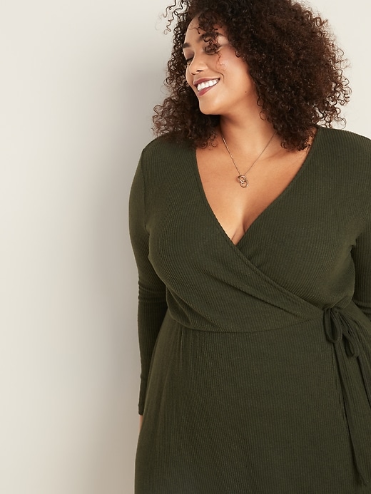 Wrap Front Plus Size Rib Knit Dress Old Navy 1350