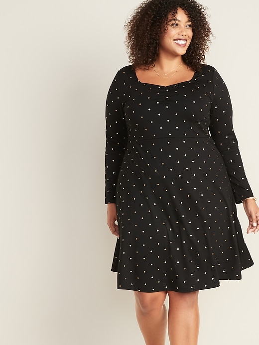 Image number 4 showing, Fit & Flare Plus-Size Ponte-Knit Dress