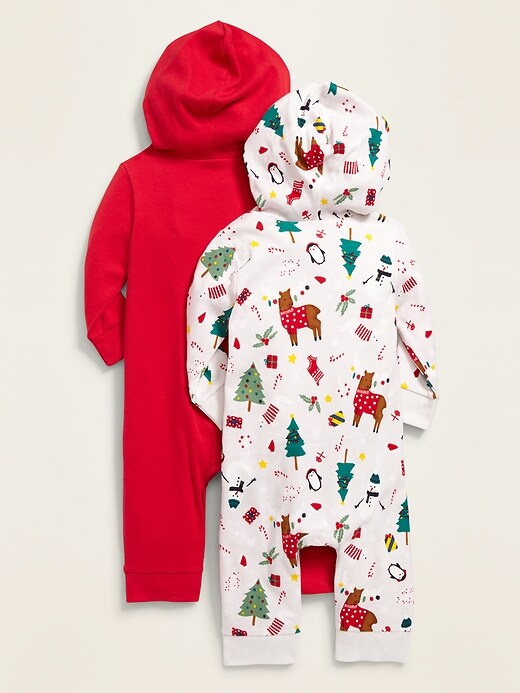 View large product image 2 of 2. Hooded Henley One-Piece 2-Pack for Baby