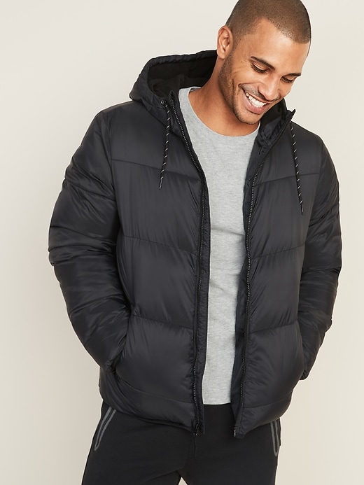 Image number 1 showing, Go-H20 Water-Resistant Hooded Puffer Jacket
