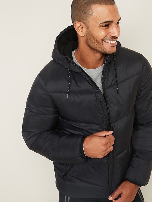 Image number 4 showing, Go-H20 Water-Resistant Hooded Puffer Jacket