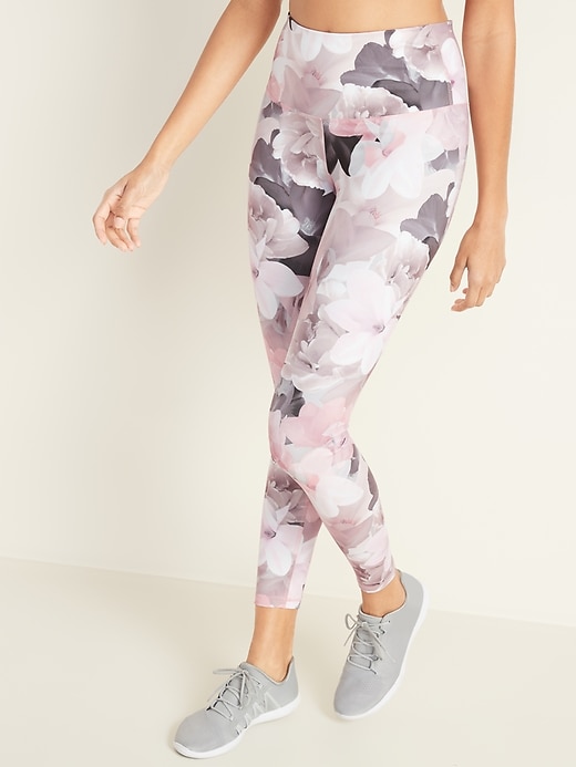 View large product image 1 of 1. High-Rise Floral Elevate 7/8-Length Compression Leggings for Women