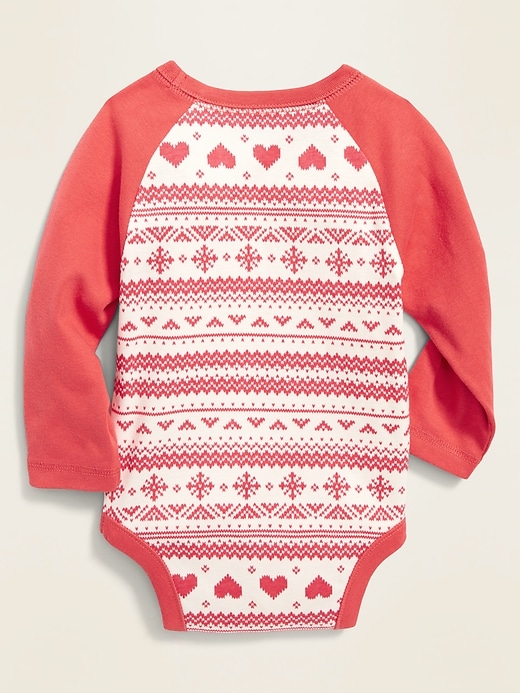 View large product image 2 of 2. Raglan-Sleeve Bodysuit for Baby