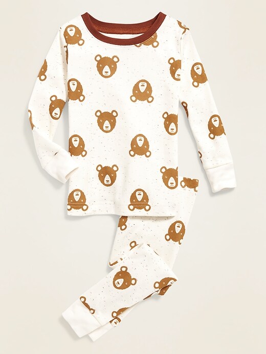 View large product image 1 of 2. Bear-Print Pajama Set for Toddler & Baby