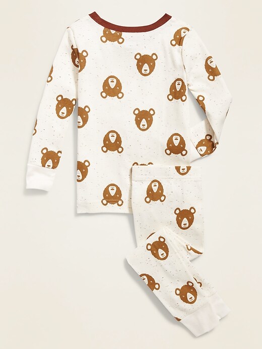 View large product image 2 of 2. Bear-Print Pajama Set for Toddler & Baby