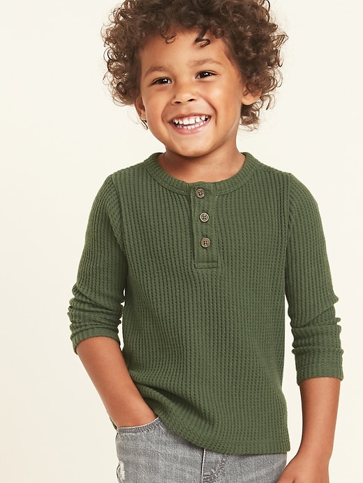 View large product image 1 of 1. Thermal-Knit Henley for Toddler Boys