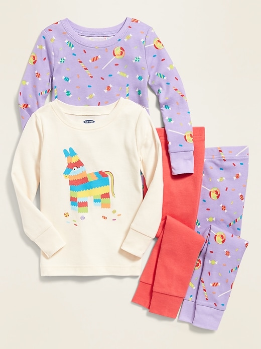View large product image 1 of 2. 4-Piece Pajama Set for Toddler Girls & Baby