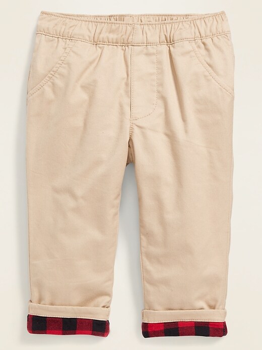 View large product image 1 of 1. Flannel-Lined Twill Pants for Baby