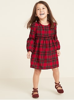 Plaid Fit & Flare Dress for Toddler Girls