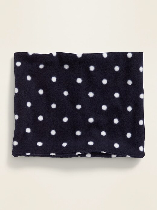 View large product image 1 of 1. Polka-Dot Performance Fleece Tube Scarf For Girls