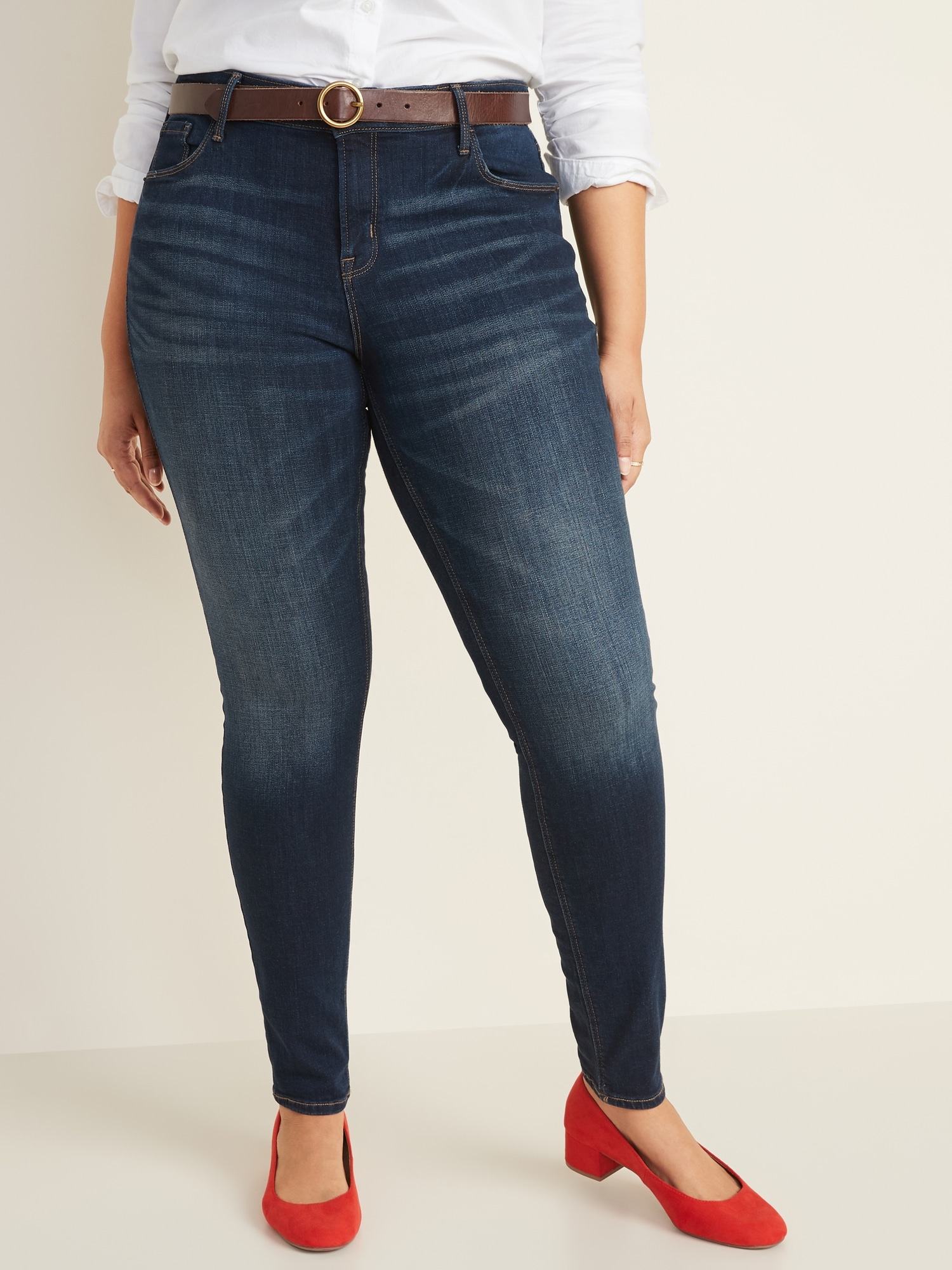 old navy red rockstar jeans