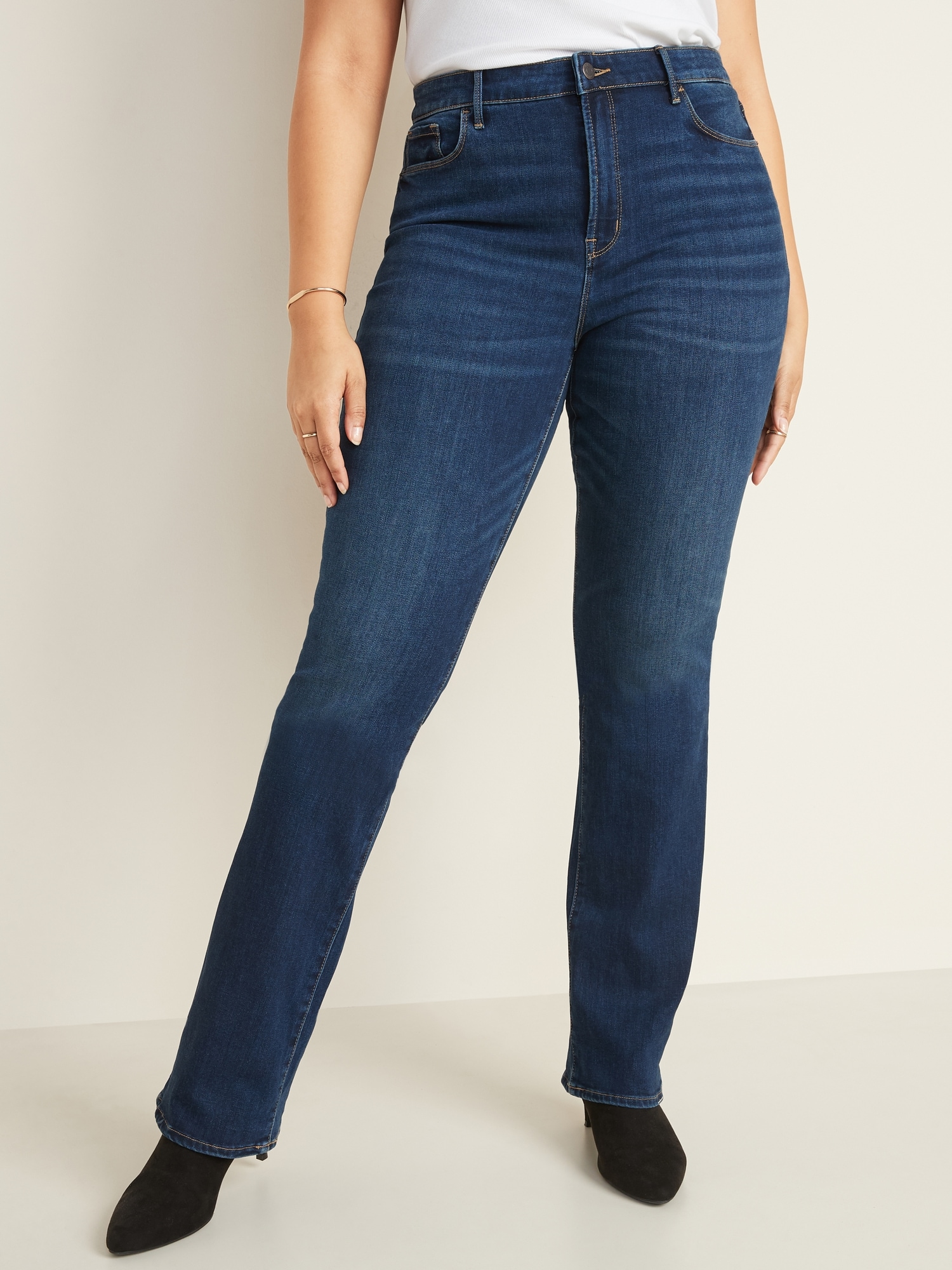 women's boot cut high rise jeans
