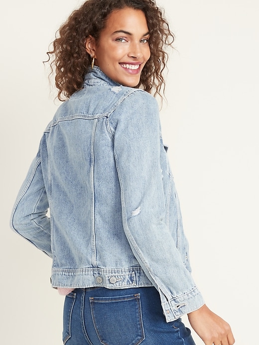 Image number 2 showing, Distressed Jean Jacket For Women