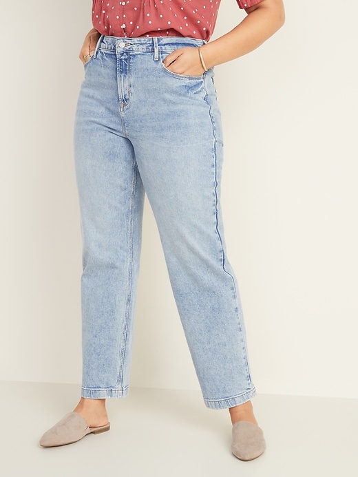 Image number 6 showing, High-Waisted Light Stone-Washed Slim Wide-Leg Jeans For Women