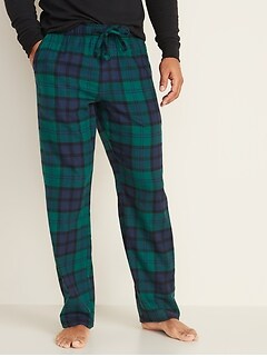 Patterned Flannel Pajama Pants for Men