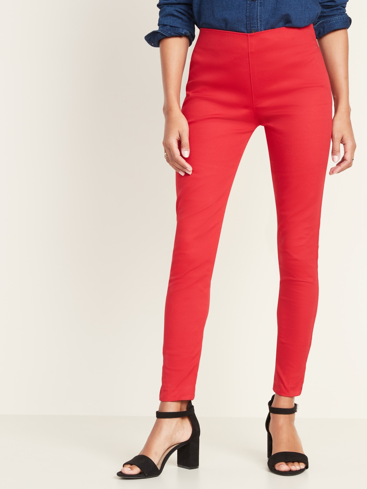 old navy high rise super skinny ankle pants