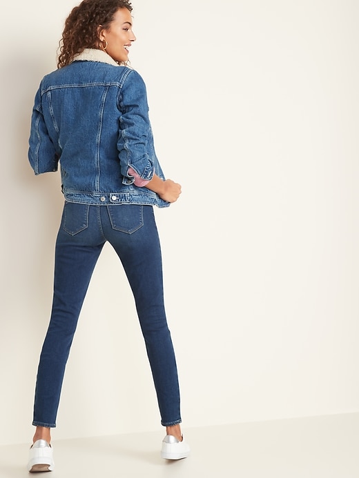 Image number 2 showing, Mid-Rise Built-In Warm Rockstar Super Skinny Jeans for Women
