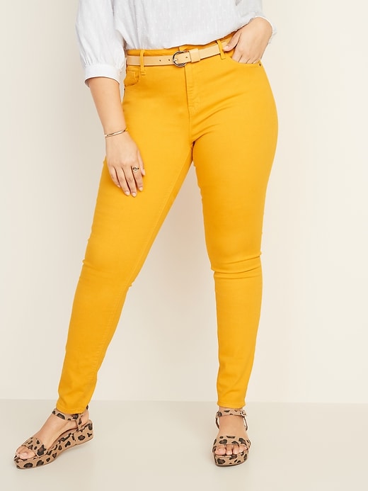 Image number 2 showing, Mid-Rise Rockstar Super Skinny Pop-Color Jeans for Women