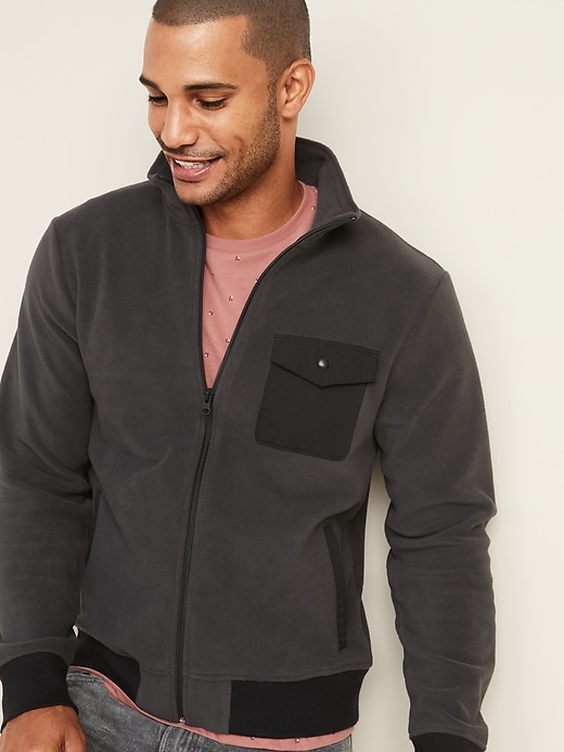 Image number 4 showing, Micro Performance Fleece Chest-Pocket Zip Jacket