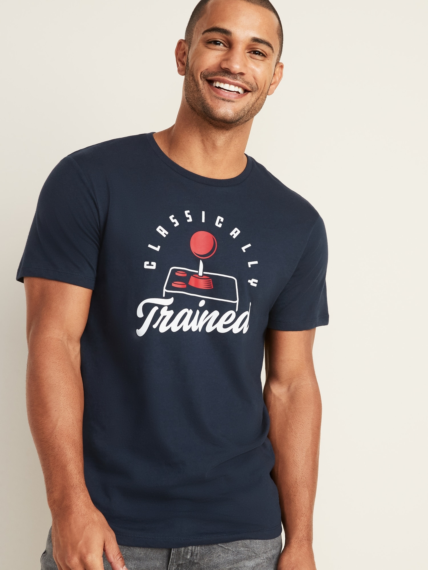 Graphic Soft-Washed Crew-Neck T-Shirt for Men