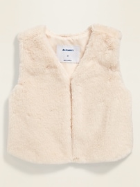 View large product image 4 of 4. Faux-Fur Cropped Vest for Toddler Girls