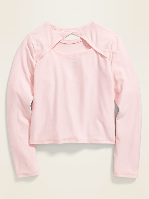View large product image 2 of 4. Relaxed Go-Dry Knotted-Hem Top for Girls