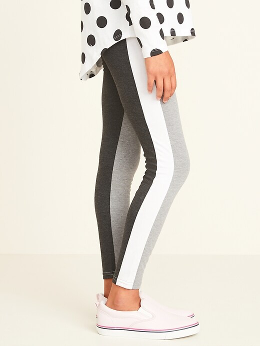 View large product image 1 of 2. Full-Length Built-In Tough Jersey Leggings for Girls
