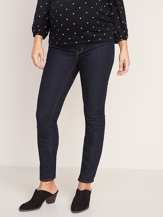 Image number 1 showing, Maternity Side-Panel Skinny Jeans