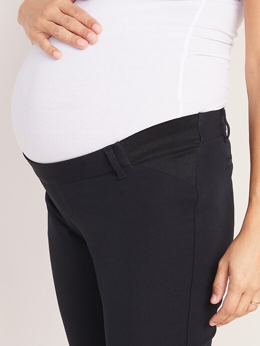 Image number 4 showing, Maternity Side-Panel Pixie Ankle Pants