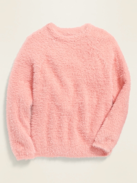 View large product image 1 of 1. Fuzzy Crew-Neck Sweater for Girls
