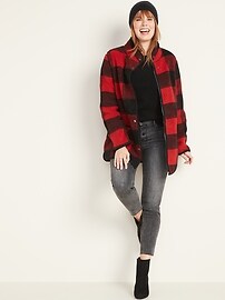 long plaid coat old navy