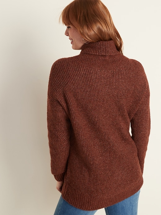 Image number 2 showing, Slouchy Turtleneck Sweater for Women