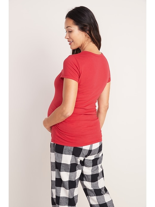 Image number 2 showing, Maternity Slim-Fit Graphic Tee
