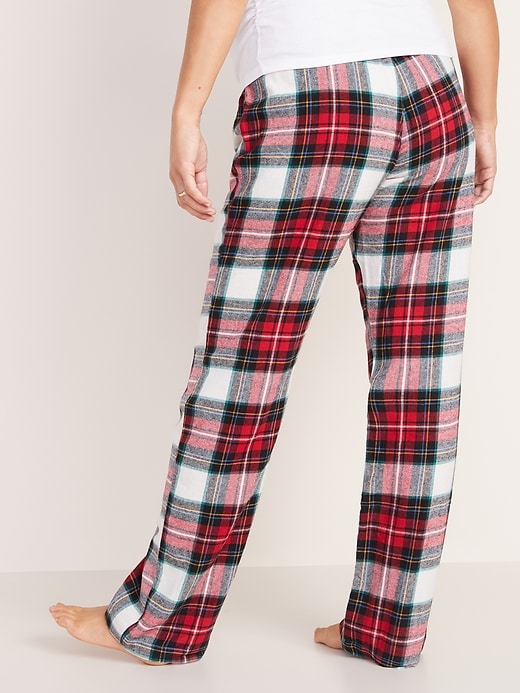 View large product image 2 of 2. Maternity Mid-Rise Flannel Pajama Pants