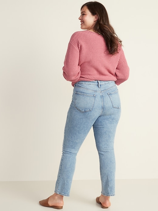 Image number 7 showing, High-Waisted Distressed Flare Ankle Jeans for Women