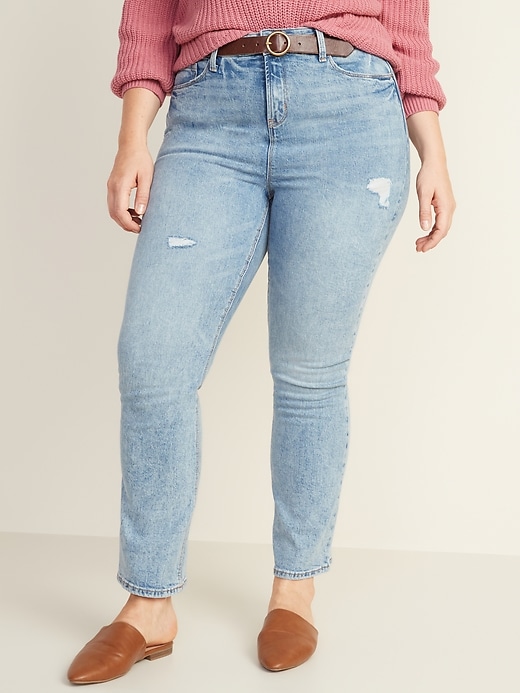 Image number 6 showing, High-Waisted Distressed Flare Ankle Jeans for Women