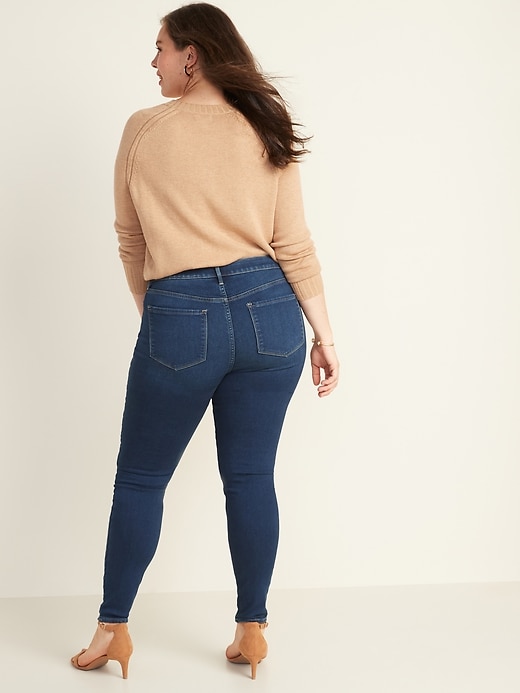 Image number 7 showing, High-Waisted Built-In Warm Rockstar Super Skinny Jeans for Women