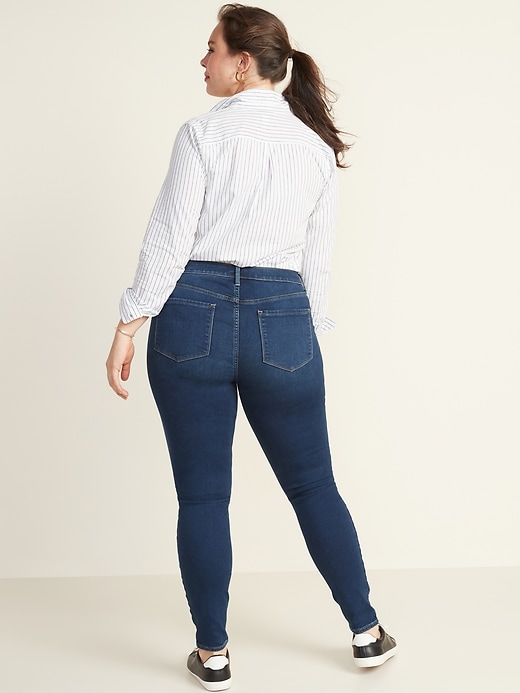 Image number 7 showing, Mid-Rise Built-In Warm Rockstar Super Skinny Jeans for Women