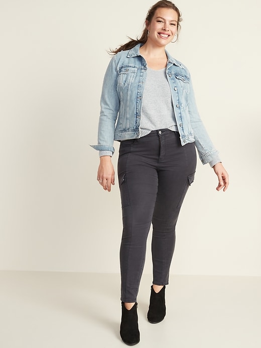 High-Waisted Sateen Rockstar Super Skinny Cargo Pants for Women | Old Navy