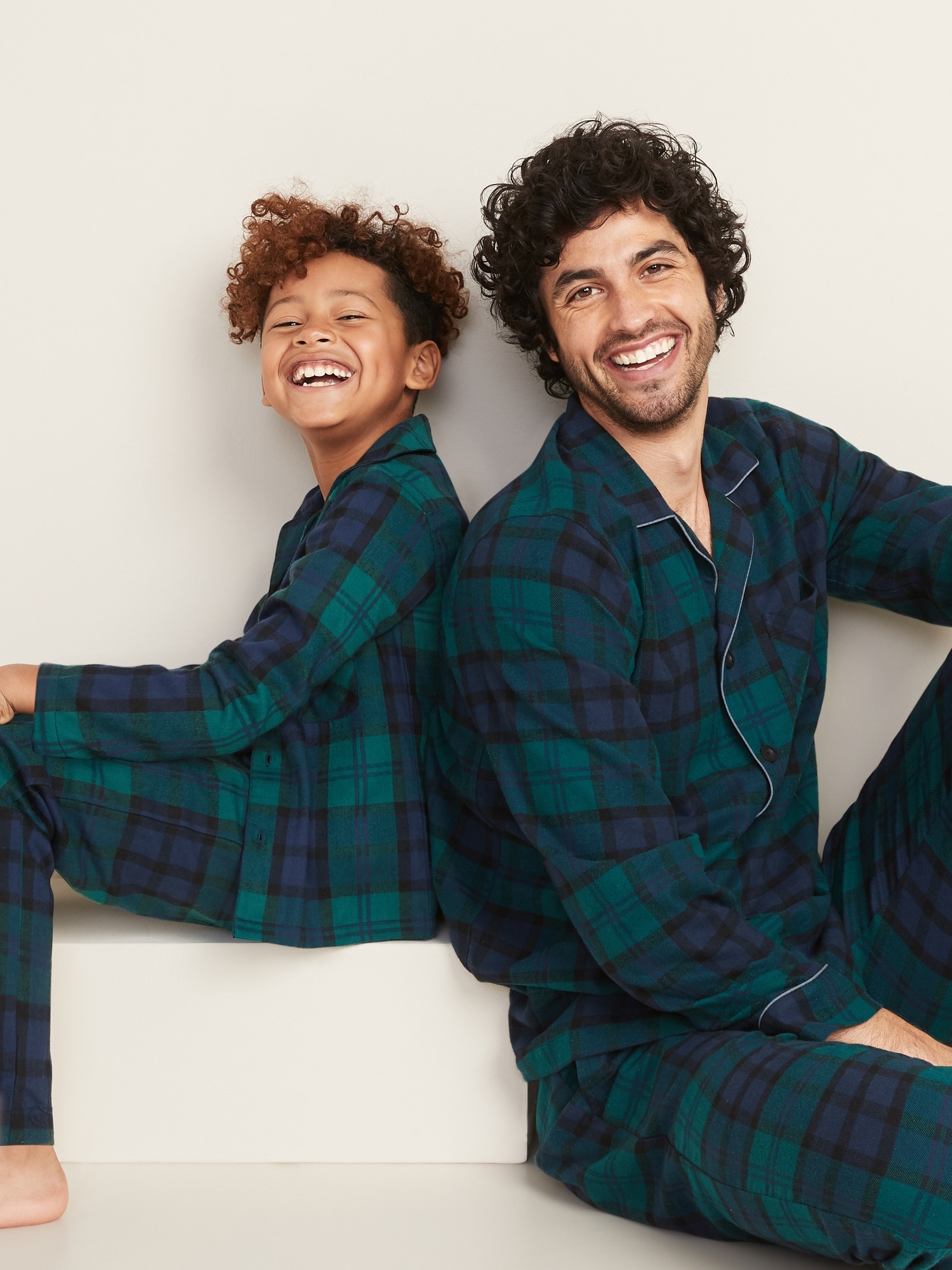 Patterned Flannel Pajama Set