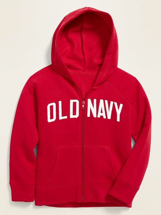View large product image 1 of 3. Logo-Applique Zip Hoodie for Girls