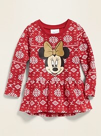 View large product image 4 of 4. Disney&#169 Minnie Mouse Peplum-Hem Tunic Sweatshirt for Toddler Girls