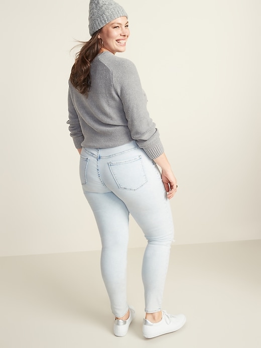 Image number 7 showing, High-Waisted Secret-Slim Pockets Button-Fly Distressed Rockstar Super Skinny Jeans for Women