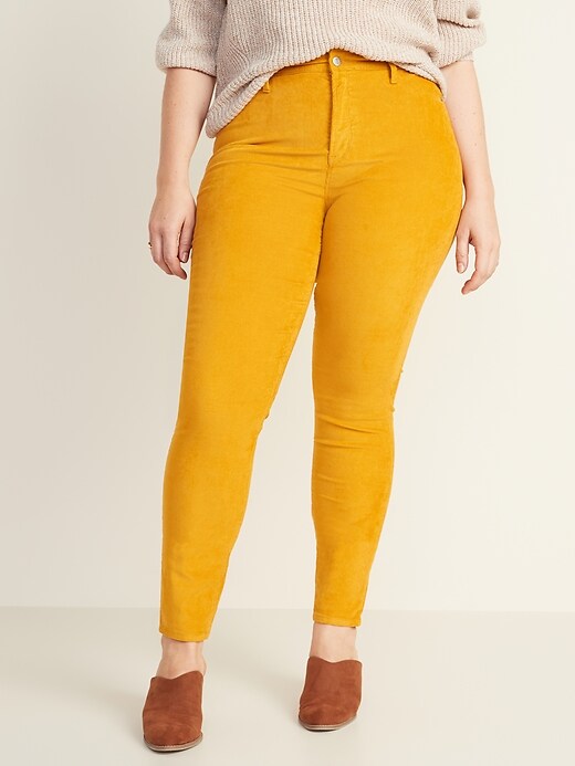 View large product image 2 of 2. High-Waisted Rockstar Super Skinny Corduroy Pants for Women