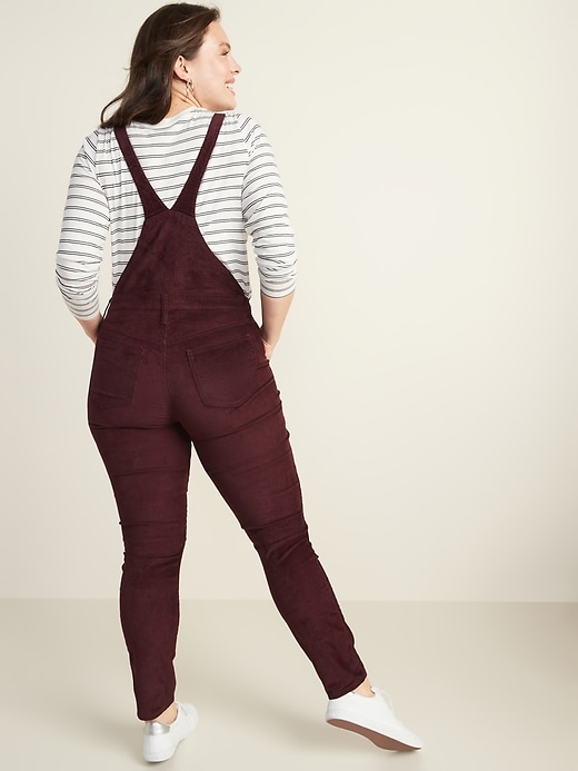 Image number 7 showing, Straight Corduroy Overalls for Women