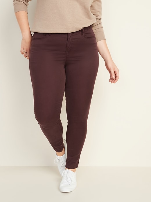 Image number 5 showing, High-Waisted Sateen Rockstar Super Skinny Jeans for Women